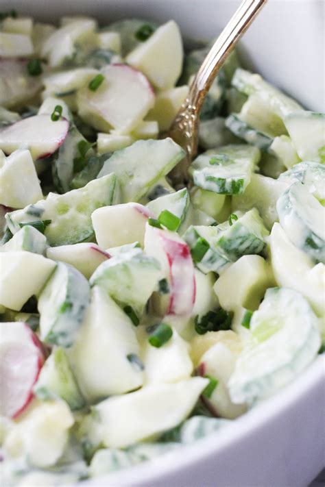 Egg Cucumber Salad Light And Creamy