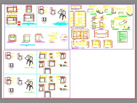 Mobiliário Escolar Em Autocad Baixar Cad Grátis 40828 Kb Bibliocad