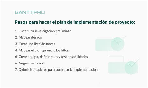 Cómo Hacer Un Plan De Implementación De Un Proyecto