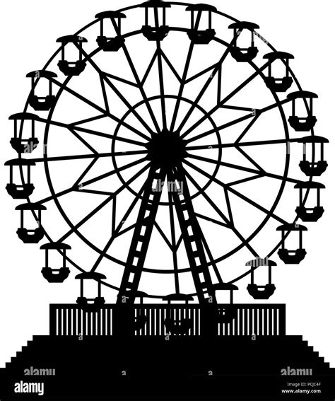 Vector Illustration Of Ferris Wheel Stock Vector Image Art Alamy