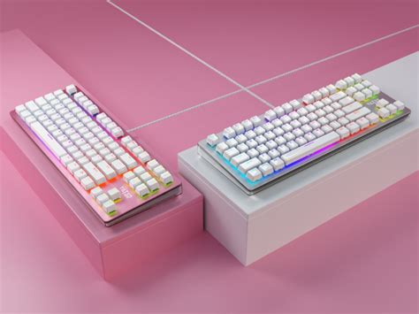 Mua Tilted Nation Pink Mechanical Keyboard TKL Acrylic Housing