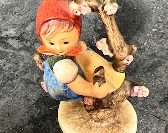 Vintage Goebel Hummel Figurines Set Apple Tree Girl And Apple Tree Boy