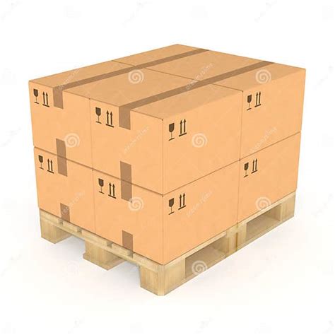 Stack Of Boxes On A Pallet Stock Illustration Illustration Of Logistic