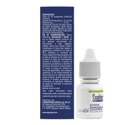 Ofteno Acetato De Prednisolona 1 Suspensión Oftálmica 5ml Cruz Verde