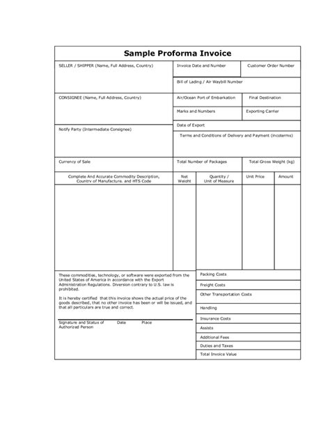 Fedex Proforma Invoice Template Sarseh