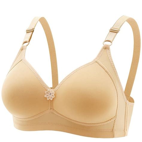 Alllist Women Bras Wirefree Push Up Beige Lingerie Comfy Plain Bralette