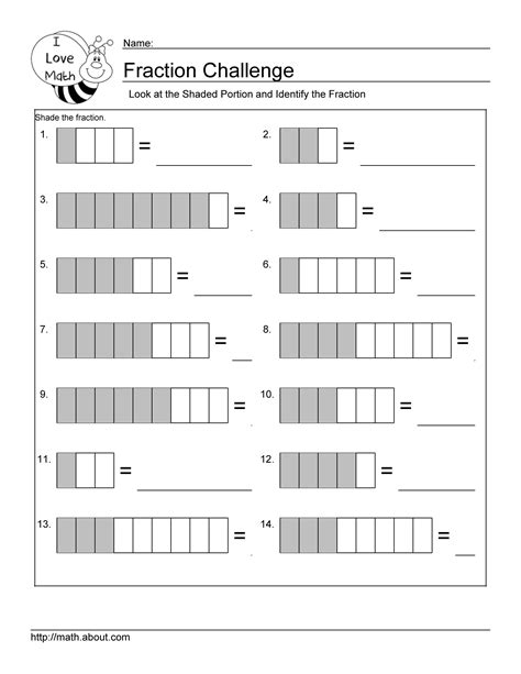 Types Of Fractions Worksheets Grade 3