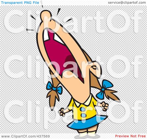 Royalty Free Rf Clip Art Illustration Of A Cartoon Crying Girl