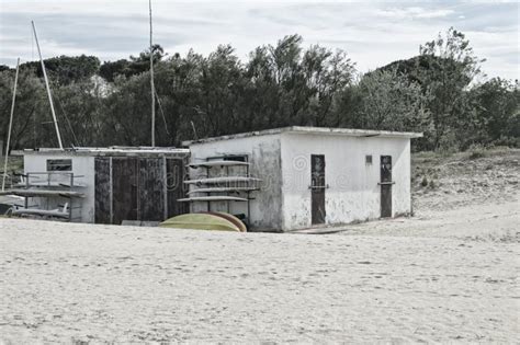 Old beach houses stock photo. Image of boat, building - 74092024