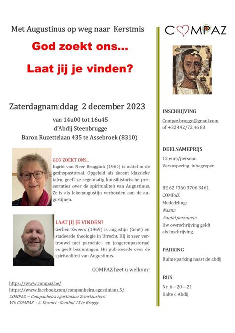 Met Augustinus Op Weg Naar Kerstmis Augustijns Historisch Instituut