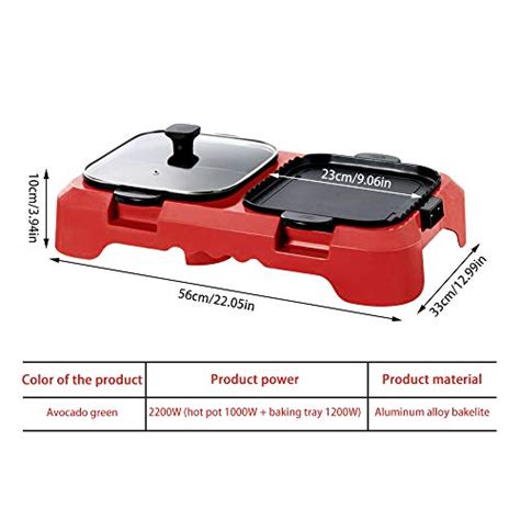 Removable Hot Pot With Grill 2 In 1 Electric Smokeless Grill And Hot Pot Dual Temperature