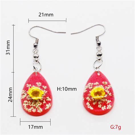 Kiribati Wholesale Fashion Earrings Dried Flower Fancy Earrings For