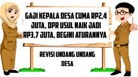 Waow Gaji Kades Dan Perangkat Desa DPR Usul Naik Jadi 3 7 Juta