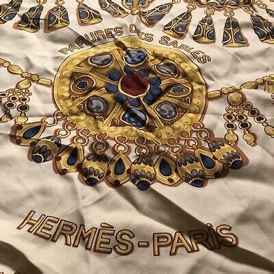 Authentic Vintage Hermes Scarf Parures Des Sable S Square Silk