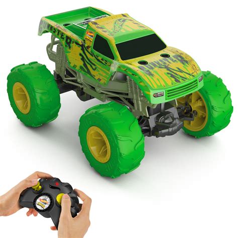 Hot Wheels Monster Trucks R C Gunkster Vozidlo na diaľkové ovládanie Svietiace v tme HTP