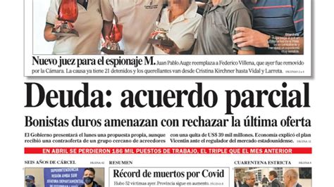 La Tapa De Diario Perfil De Este S Bado De Julio De Perfil