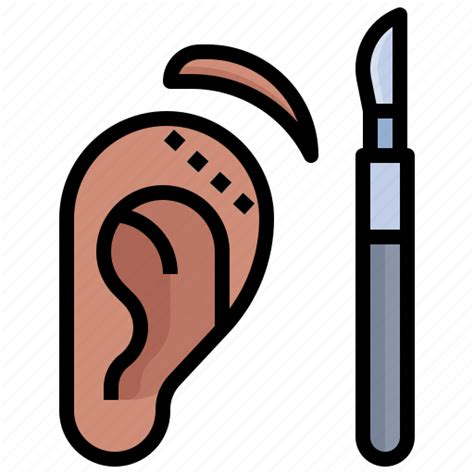 Ear Plastic Surgery Aesthetics Healthcare And Medical Icon