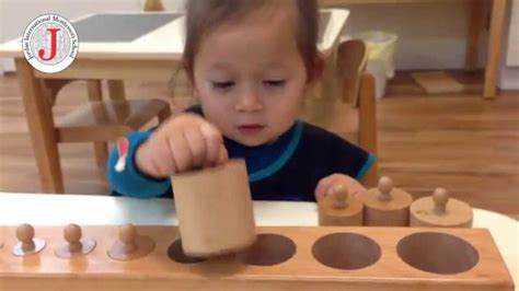 Montessori Sensorial Activity Cylinder Blocks Youtube