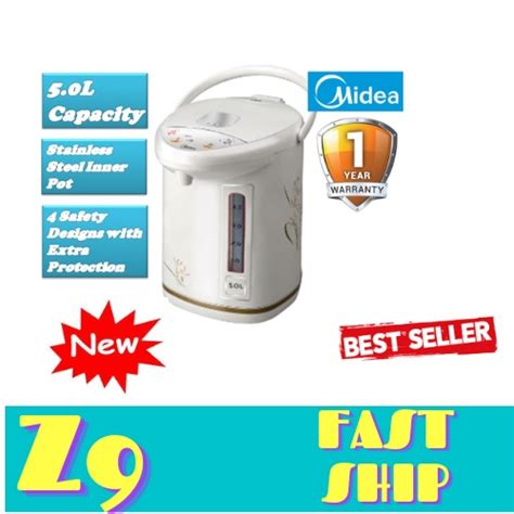 Midea 50 Liter Thermo Pot Thermos Hot Water Thermopot Mtp 7055 Shopee Malaysia