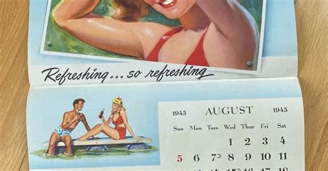 Coca Cola Teenage Pin Up Girls Calendar For In Evergreen Co