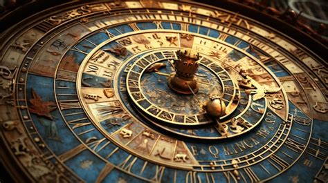 Premium Ai Image Astrology Zodiac Signs On Ancient Clock