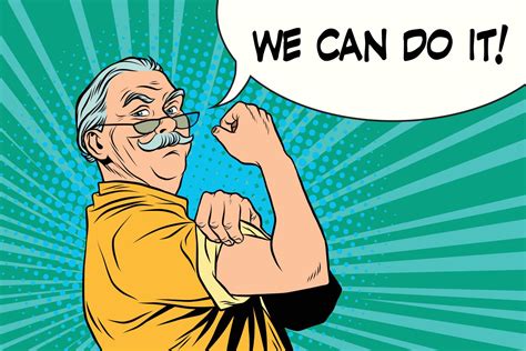 We Can Do It Old Man 3807970 Vector Art At Vecteezy