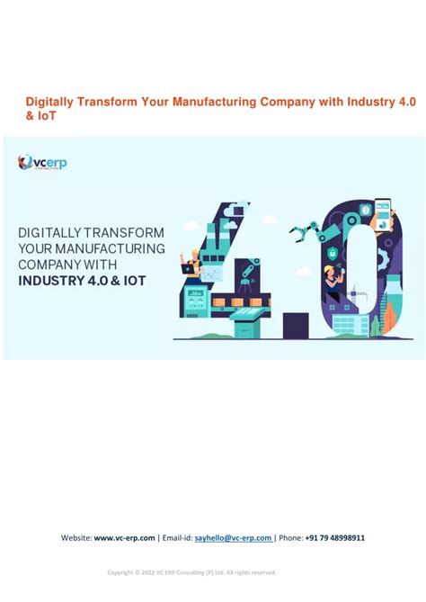 Ppt Digitally Transform Your Manufacturing Company With Industry