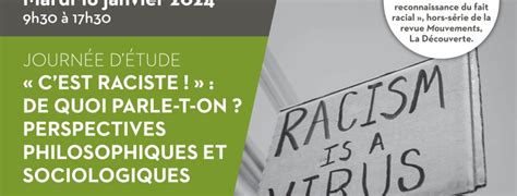 Journée d étude C est raciste De quoi parle t on Perspectives