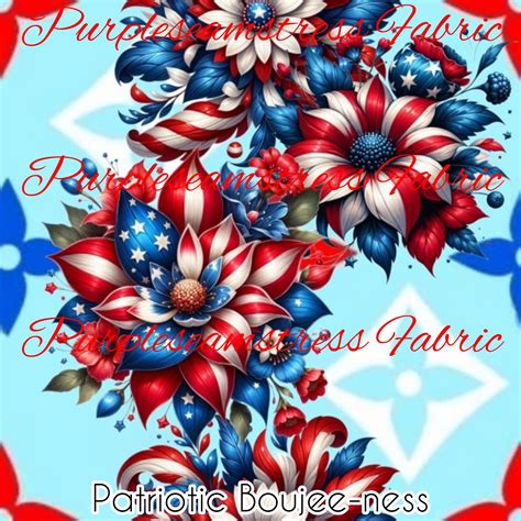 Patriotic Boujee Ness Purpleseamstress Fabric