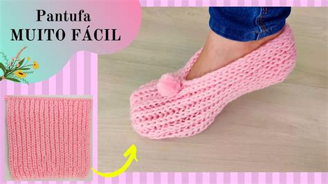 PANTUFA EM TRICÔ FÁCIL PARA INICIANTES YouTube