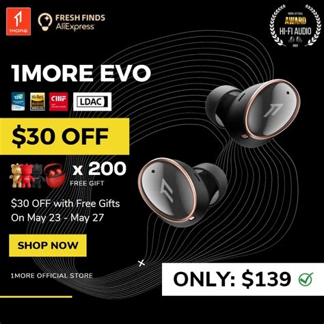 World Premiere 1MORE EVO Hi-Res Wireless Earbuds Audiophile LDAC ...