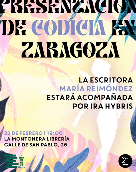 Codicia Presentaci N La Montonera Librer A