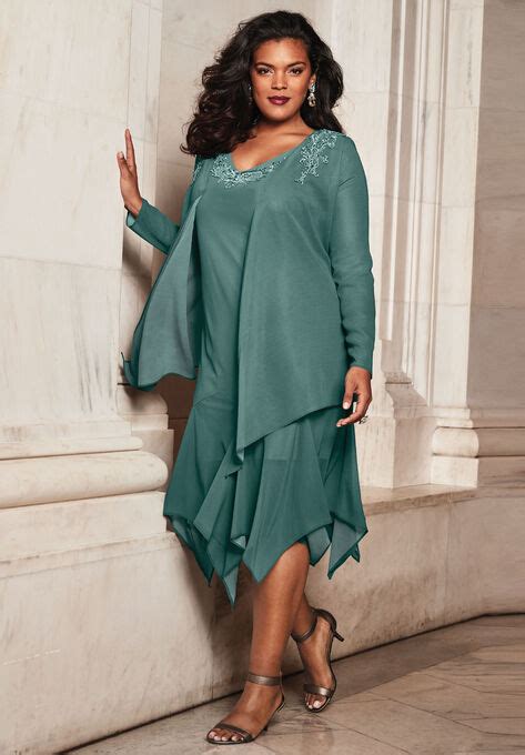 Beaded Jacket Dress Plus Size Suits And Sets Full Beauty