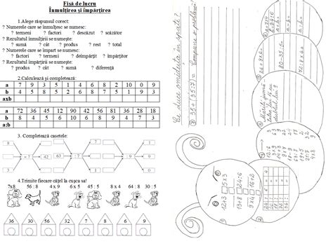 EDUCATIA CONTEAZA INMULTIREA SI IMPARTIREA NUMERELOR NATURALE