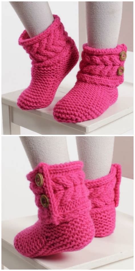 Knitted Slipper Boots Free Pattern Ideas Youll Love The Whoot