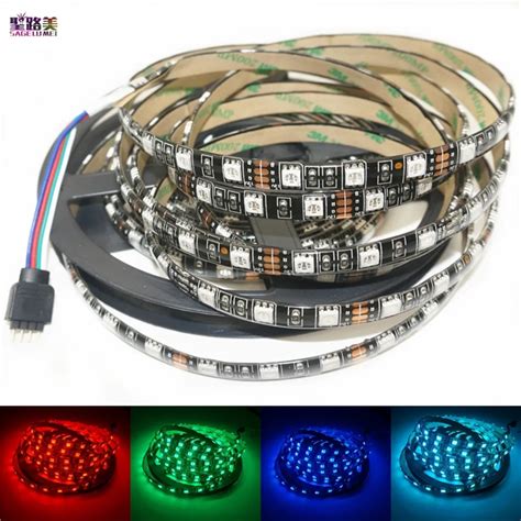 Free Shipping 5m Roll 5050 Black PCB Waterproof IP65 LED Strip Light