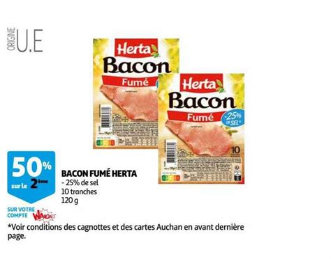 Promo Bacon Fum Herta Chez Auchan Icatalogue Fr