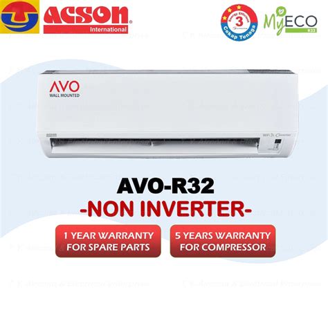 ACSON R32 AVO Non Inv Air Conditioner 1 0HP 1 5HP 2 0HP 2 5 HP