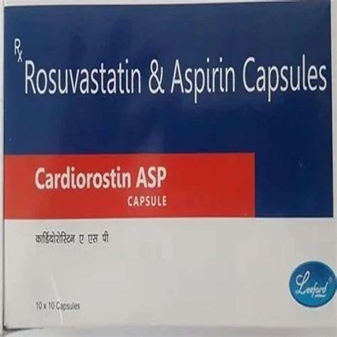 Cardiorostin Asp Rosuvastatin And Aspirin Capsules Leeford At ₹ 55