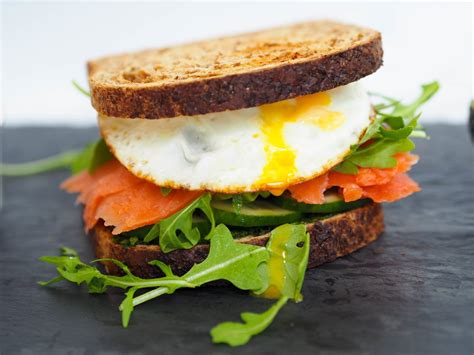 Smoked Salmon Egg Sandwich