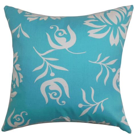 Turquoise Cushion Cover Floral Throw Pillows Toss Pillows Accent Pillows Decorative Pillows