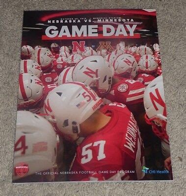 2018 Nebraska Cornhuskers Vs Minnesota Golden Gophers Football Program