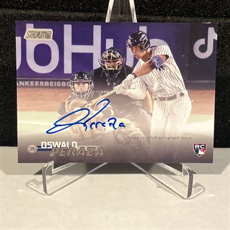 2023 Stadium Club Oswald Peraza Rookie Auto NY Yankees