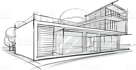 Boceto De Arquitectura Boceto De Arquitectura Arte Vectorial De