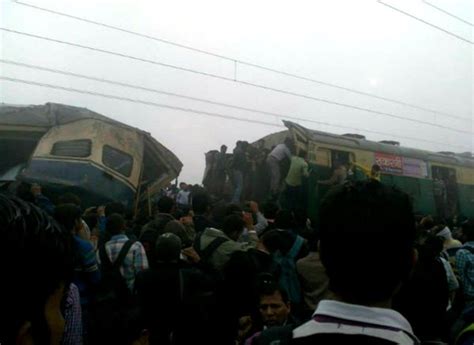 Trains Collide Near Haryanas Palwal Photosimagesgallery 35086