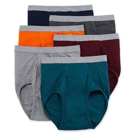 Stafford 6 Pack 100 Cotton Full Cut Briefs Waist 54 Colors Big And Tall Ebay