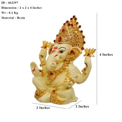 StatueStudio Polyresin Gold Plated Ganesha Idol JioMart