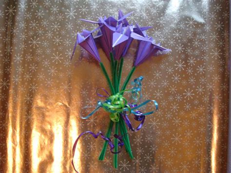 Purple Origami Flower Bouquet