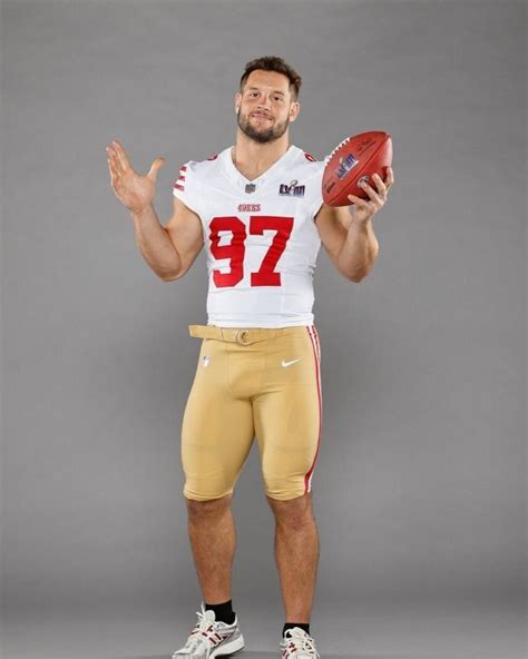 Nick Bosa In 2024 Football Pants Nfl Football 49ers Men In Tight Pants