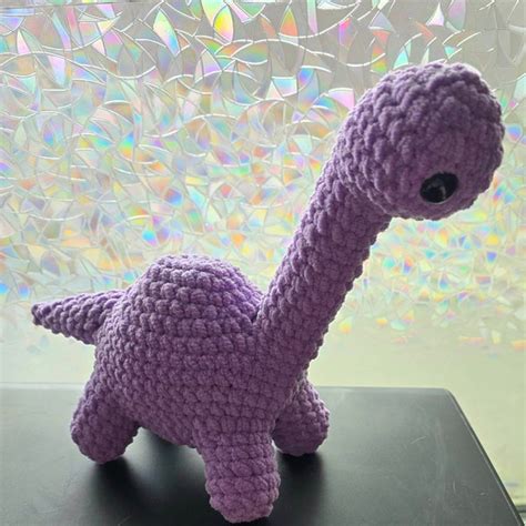 Pattern No Sew Amigurumi Crochet Pattern Bronto The Dinosaur Plush